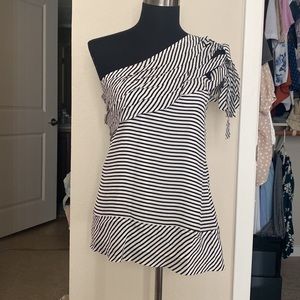One shoulder office attire blouse